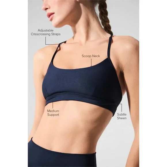 ALO Yoga Airlift Intrigue Bra in Navy